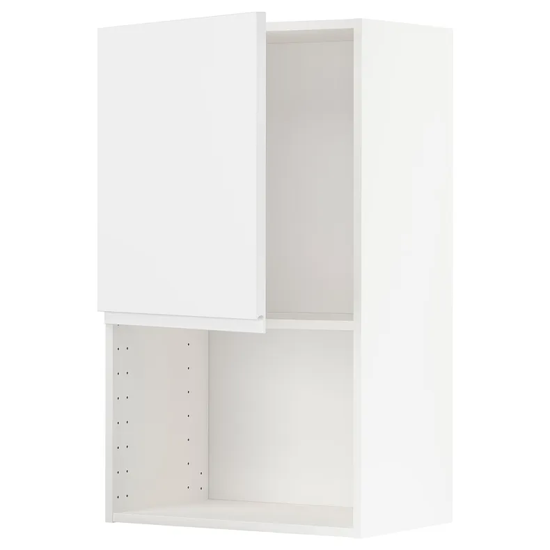 IKEA METOD МЕТОД, навесной шкаф для СВЧ-печи, белый / Воксторп матовый белый, 60x100 см 794.671.18 фото №1