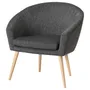 IKEA GLAMSEN ГЛАМСЕН, крісло, антрацит 705.403.02 фото