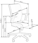 Крісло комп'ютерне офісне обертове HALMAR POP, чорний/зелений фото thumb №13