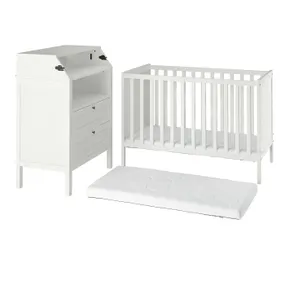 IKEA SUNDVIK СУНДВІК, набір дитячих меблів, 3шт, білий 694.158.46 фото