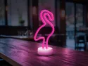 BRW Светодиодная неоновая настольная лампа Фламинго розовая 093827 фото thumb №2