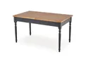 Обідній стіл розкладний HALMAR Rococo 140-220x80 см дуб, чорний фото thumb №14