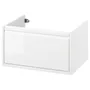 IKEA ÄNGSJÖN ЭНГШЁН, шкаф для раковины с ящиком, белый глянец, 60x48x33 см 805.350.98 фото
