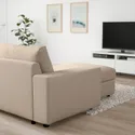 IKEA VIMLE ВИМЛЕ, 3-местный диван-кровать с козеткой, с широкими подлокотниками / Галларп бежевый 795.370.84 фото thumb №5