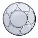 Журнальный столик HALMAR VENUS, 80/44 см, рама - серебро, стекло - дымчатое фото thumb №3