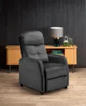 Кресло реклайнер мягкое раскладное HALMAR FELIPE 2, черный фото thumb №2