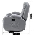Массажное кресло MEBEL ELITE BOX 2, ткань: Серый фото thumb №22