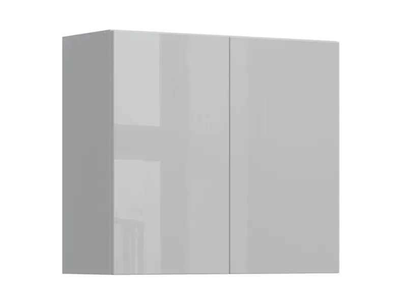 Кухонна шафа BRW Top Line 80 см із зливним бачком дводверна глянцевий сірий, гренола сірий / глянцевий сірий TV_GC_80/72_L/P-SZG/SP фото №2