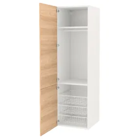 IKEA ENHET ЕНХЕТ, шафа, білий / імітація. дуб, 60x62x210 см 594.355.76 фото