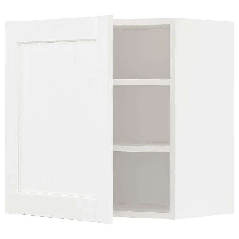 IKEA METOD МЕТОД, шафа навісна із полицями, білий Енкопінг / білий імітація дерева, 60x60 см 994.734.58 фото №1