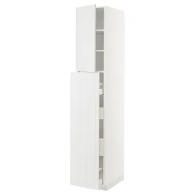 IKEA METOD МЕТОД / MAXIMERA МАКСІМЕРА, висока шафа / висувна сек / 4шх / 1дв / 2пл, білий / стенсундський білий, 40x60x220 см 494.629.90 фото
