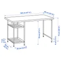 IKEA LAGKAPTEN ЛАГКАПТЕН / SPÄND СПЕНД, письмовий стіл, чорний/коричневий/білий, 120x60 см 595.636.20 фото thumb №6