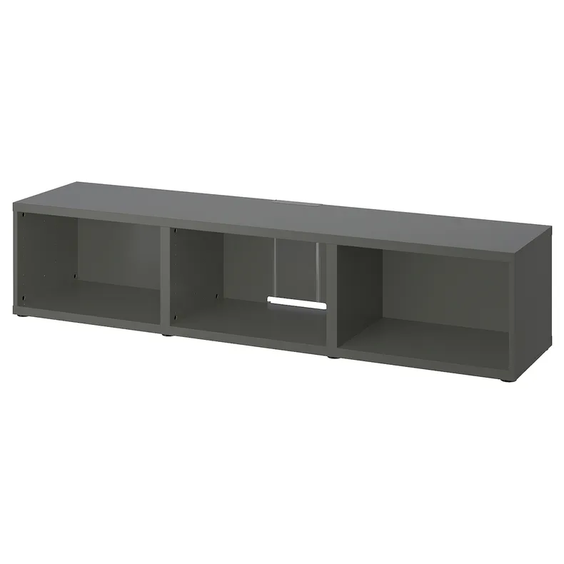 IKEA BESTÅ БЕСТО, тумба под ТВ, тёмно-серый, 180x40x38 см 505.386.11 фото №1
