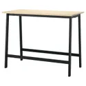 IKEA MITTZON МІТТЗОН, стіл для конференцій, okl береза/чорний, 140x68x105 см 295.330.31 фото thumb №1