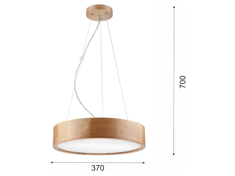 BRW Eweline Z 2-точечный деревянный подвесной светильник бежевый 091790 фото №8
