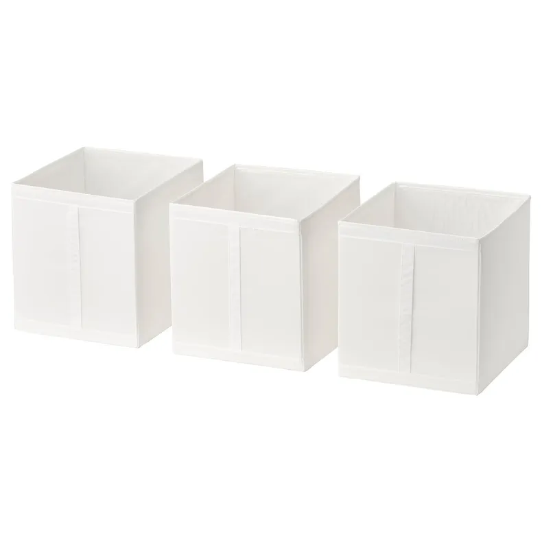 IKEA SKUBB СКУББ, коробка, білий, 31x34x33 см 001.863.95 фото №1