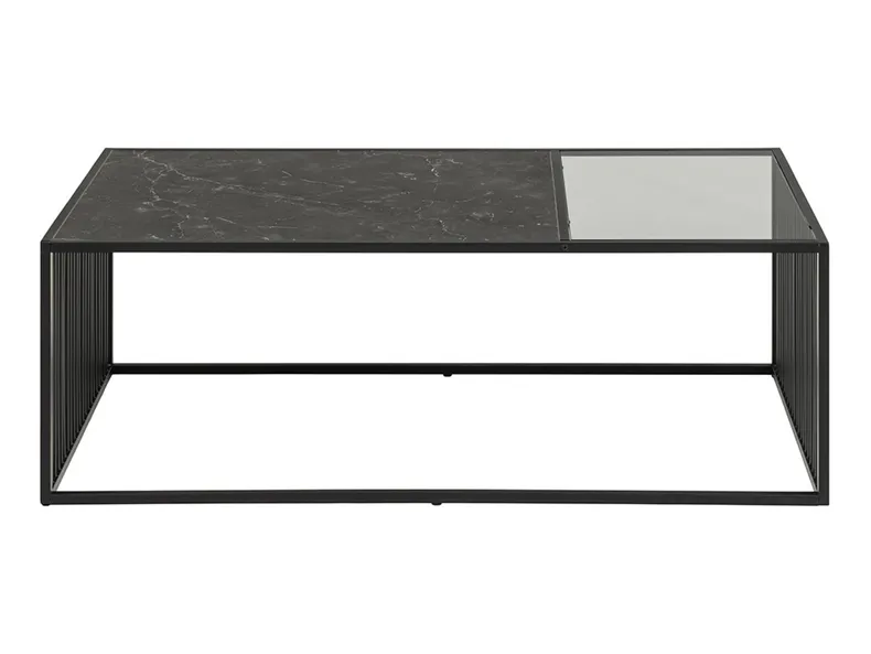 Стол журнальный BRW String, 120х60 см, черный / черный мрамор / прозрачный BLACK фото №2