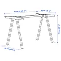 IKEA TROTTEN ТРОТТЕН, рама стільниці, антрацит, 120x70x75 см 904.748.48 фото thumb №4