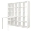 IKEA KALLAX КАЛЛАКС / LINNMON ЛІННМОН, письмовий стіл, комбінація, білий, 182x139x182 см 094.816.98 фото thumb №1