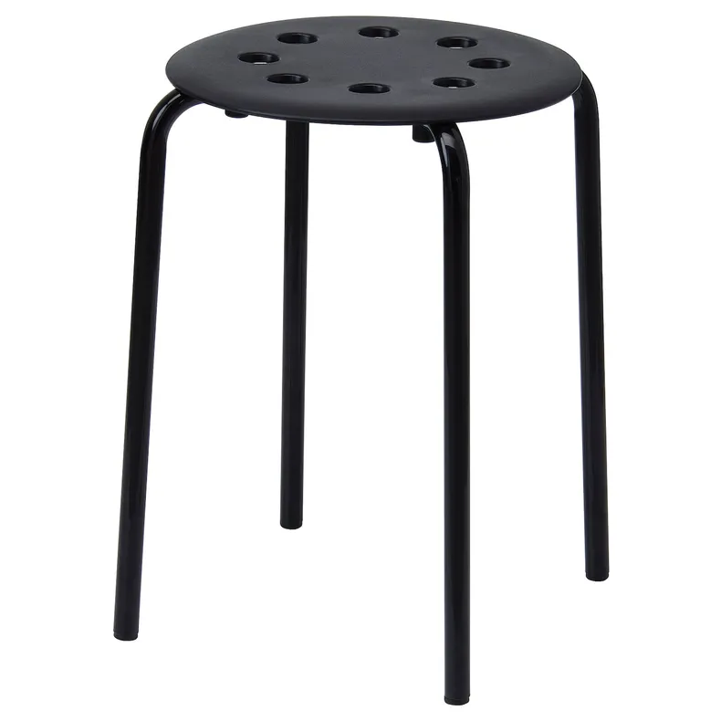 IKEA MARIUS МАРИУС, табурет, черный, 45 см 101.356.59 фото №1