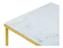 Стол BRW Ditra, 50х50 см, белый мрамор/золото WHITE фото thumb №3