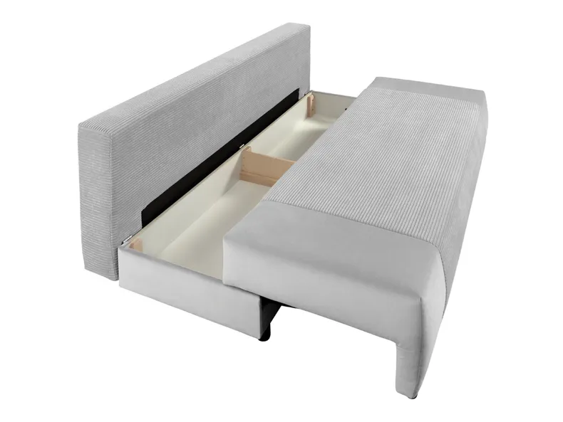 BRW тримісний диван Gapi розкладний з ящиком для зберігання велюр вельветовий сірий, Позиція 55 SO3-GAPI-LX_3DL-G2_BD5E05 фото №4