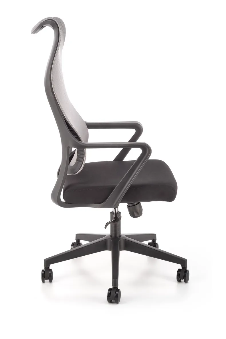 Крісло комп'ютерне офісне обертове HALMAR LORETO, сірий-чорний фото №3