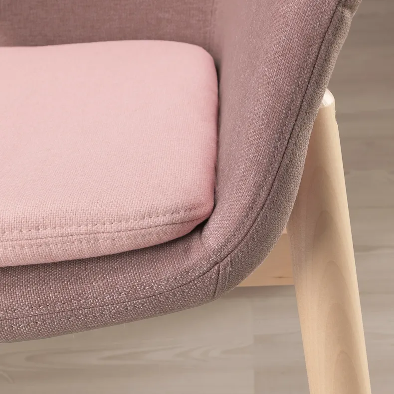 IKEA VEDBO ВЕДБУ, крісло із високою спинкою, Гарматний світло-рожевий 505.522.25 фото №5