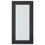 IKEA HEJSTA ХЭЙСТА, стеклянная дверь, антрацит / рифленое стекло, 30x60 см 505.266.32 фото