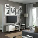 IKEA BESTÅ БЕСТО, тумба для телевізора з дверцятами, білий / СЕЛСВІКЕН глянцевий / білий, 180x42x38 см 193.307.03 фото thumb №2