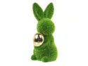 BRW Декоративна фігурка BRW Кролик із золотим яйцем, вкрита штучною травою 092497 фото thumb №1