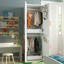 IKEA SMÅSTAD СМОСТАД / PLATSA ПЛАТСА, гардероб, білий білий / з 2 штангами для одягу, 60x42x181 см 094.263.05 фото thumb №4