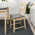 IKEA JUSTINA ЮСТИНА, подушка на стул, серый, 42 / 35x40x4 см 601.750.06 фото thumb №3