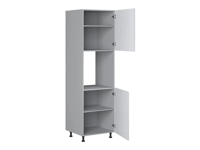 BRW Кухонный шкаф для встраиваемого духового шкафа Verdi высотой 60 см правый светло-серый матовый, греноловый серый/светло-серый матовый FL_DPS_60/207_P/P-SZG/JSZM фото №3