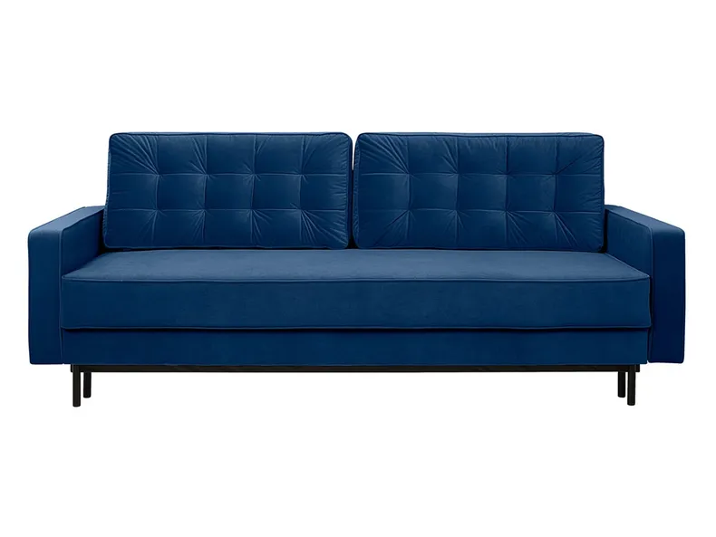 BRW Трехместный диван-кровать Bloom с велюровым хранилищем, темно-синий, Соло 263 синий SO3-BLOOM-LX_3DL-G1_B87958 фото №1
