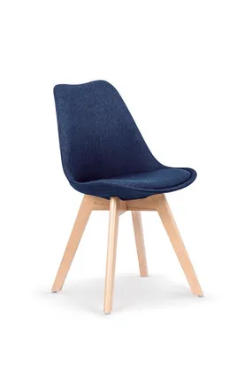 Кухонний стілець HALMAR K303 темно-синій/бук (1шт=4шт) фото