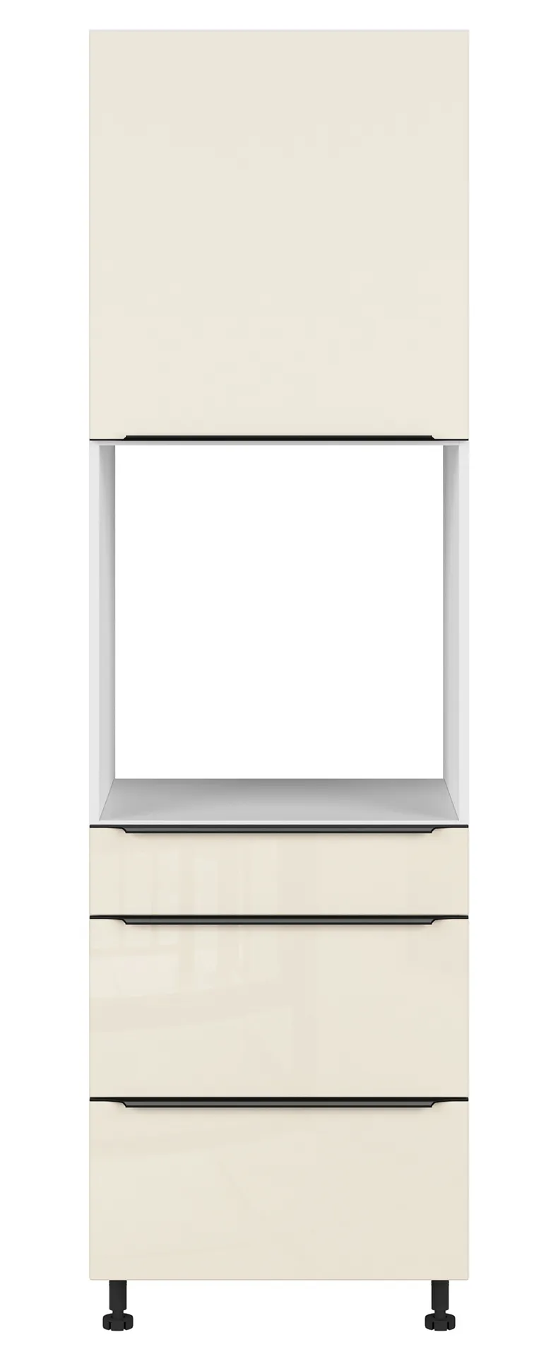 BRW Кухонный шкаф для духовки Sole L6 60 см с ящиками магнолия жемчуг, альпийский белый/жемчуг магнолии FM_DPS_60/207_2SMB/SMB/L-BAL/MAPE фото №1