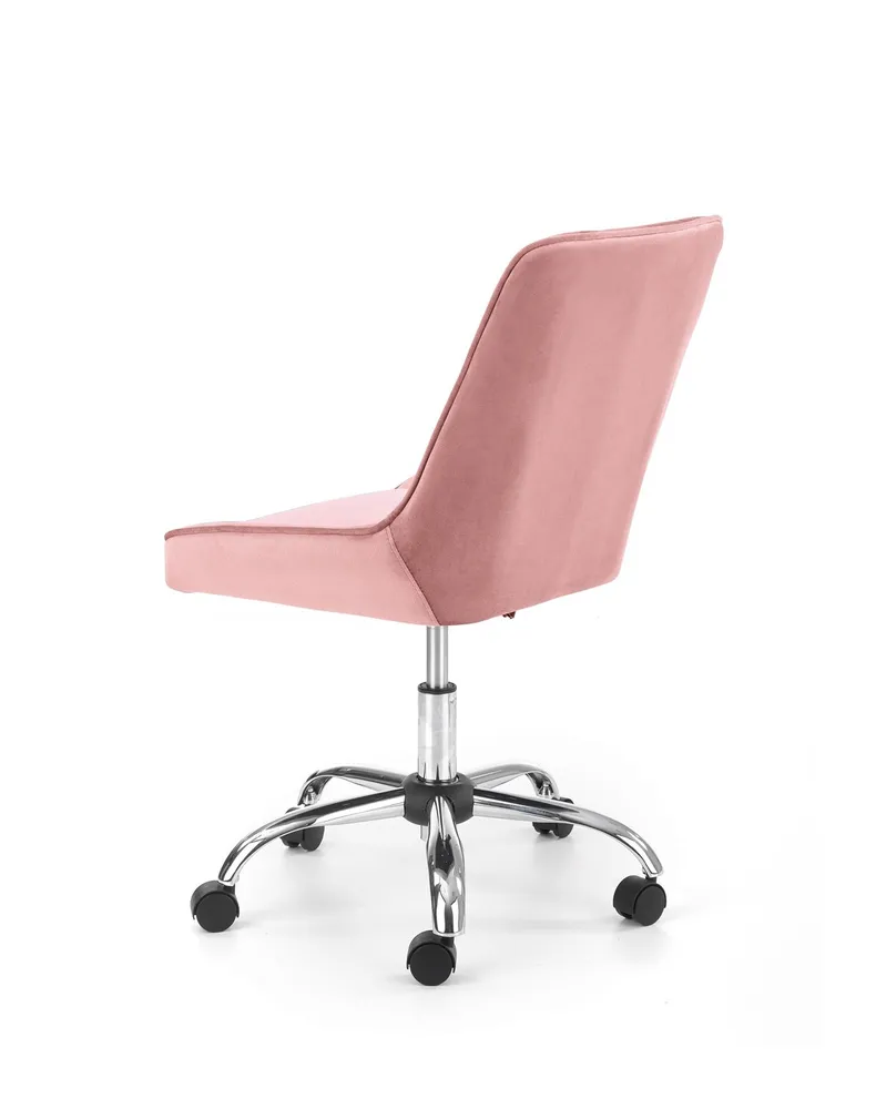 Крісло комп'ютерне офісне обертове HALMAR RICO, рожевий оксамит фото №5