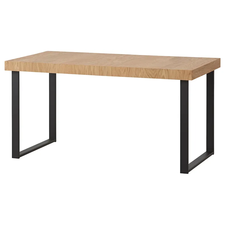 IKEA TARSELE ТАРСЕЛЕ, розкладний стіл, okl дуб / чорний, 150 / 200x80 см 104.684.22 фото №1