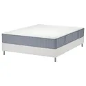 IKEA LYNGÖR ЛинГЁР, тахта, Vågstranda medium hard, LIght bлуe white, 180x200 см фото thumb №1