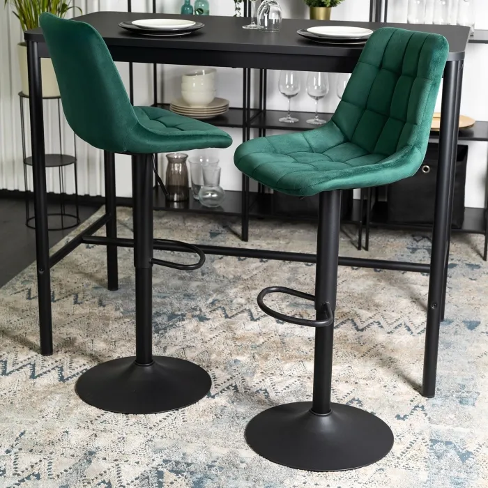 Барный стул бархатный MEBEL ELITE ARCOS 2 Velvet, зеленый фото №4