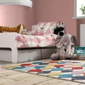 IKEA BUSENKEL БУСЕНКЕЛЬ, килим, арлекінський візерунок/багатобарвний, 130х160 см 605.204.27 фото thumb №2
