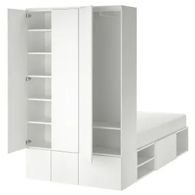 IKEA PLATSA ПЛАТСА, каркас ліжка 10 дверцят, білий, 143x244x223 см 293.365.54 фото