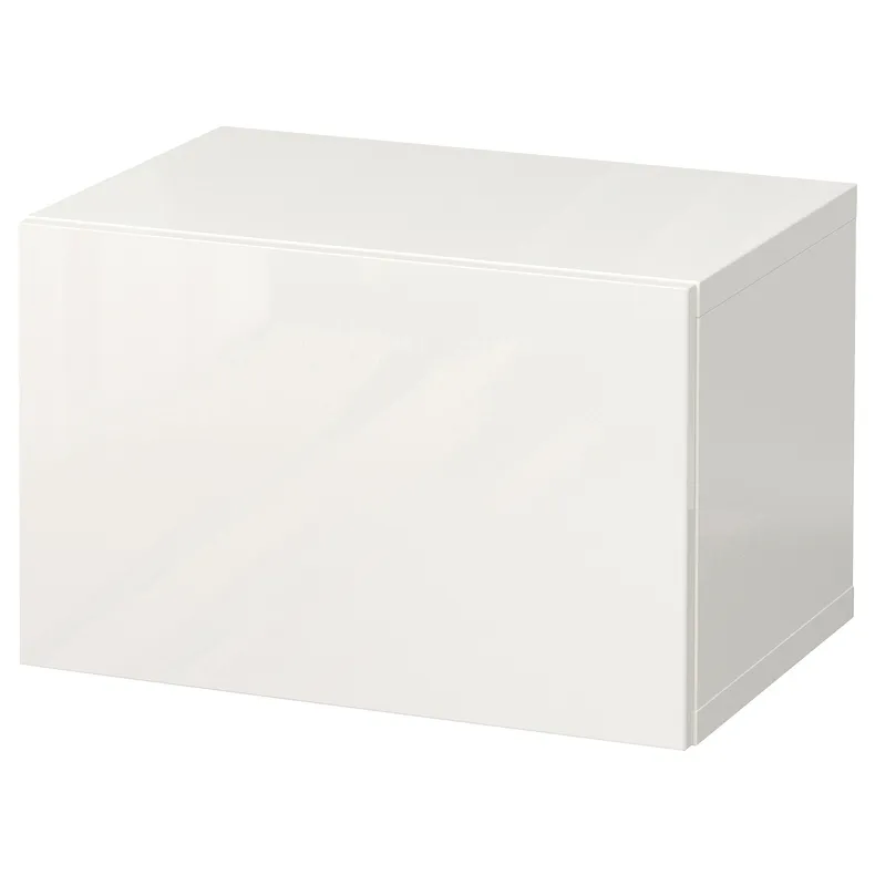 IKEA BESTÅ БЕСТО, комбинация настенных шкафов, белый / Сельсвикен глянцевый / белый, 60x42x38 см 694.296.93 фото №1