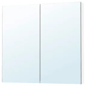 IKEA LETTAN ЛЕТТАН, зеркальный шкаф с дверцами, эффект зеркала/зеркало, 100x15x95 см 605.349.24 фото