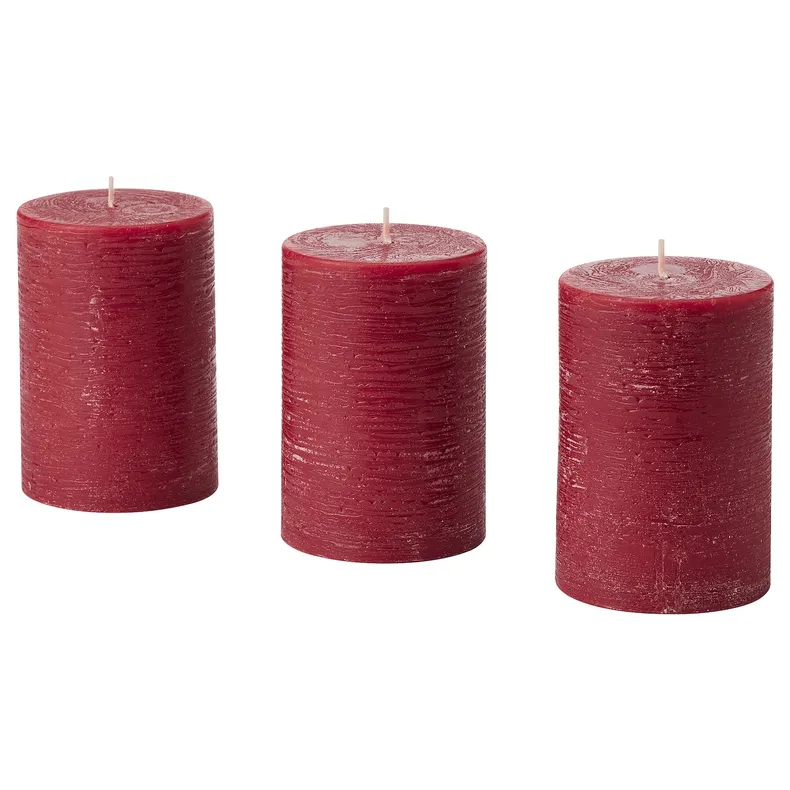 IKEA STÖRTSKÖN СТЕРТСКЕН, ароматизована формова свічка, чорниця / червона, 30 годин. 405.023.11 фото №1