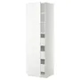 IKEA METOD МЕТОД / MAXIMERA МАКСІМЕРА, висока шафа із шухлядами, білий / РІНГХУЛЬТ білий, 60x60x200 см 893.647.37 фото