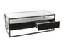 Журнальний стіл SIGNAL CARLO A, прозорий + чорний / чорний, 55x110 см фото