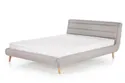 Кровать двуспальная HALMAR ELANDA 160x200 см светло серый фото thumb №1