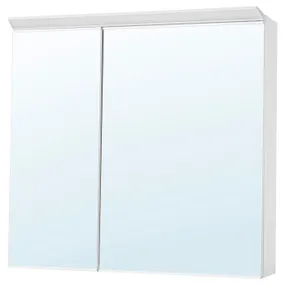 IKEA TREASJÖN ТРЕАШЕН, дзеркал шафа/2 дверцят/вбуд підсвіт, 80x17x75 см 505.739.06 фото